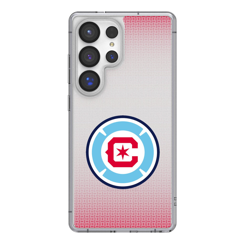 Chicago Fire Linen Galaxy Clear Phone Case for Samsung Galaxy