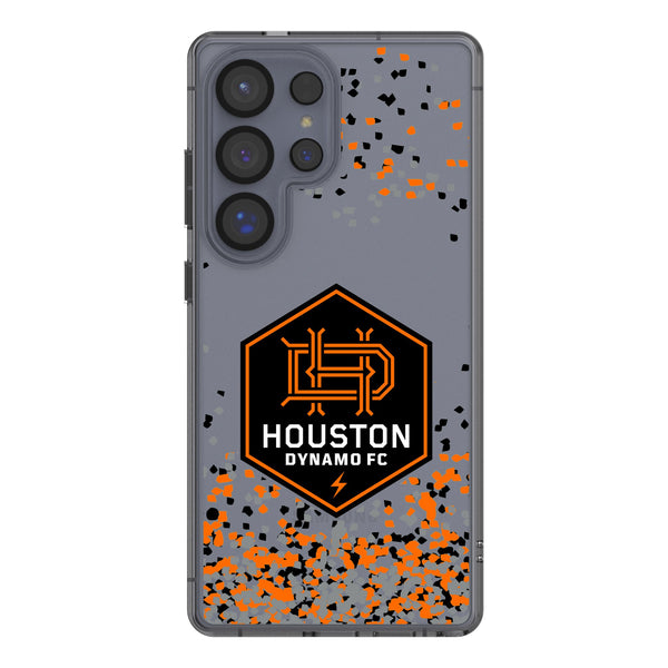 Houston Dynamo Confetti Galaxy Clear Phone Case for Samsung Galaxy