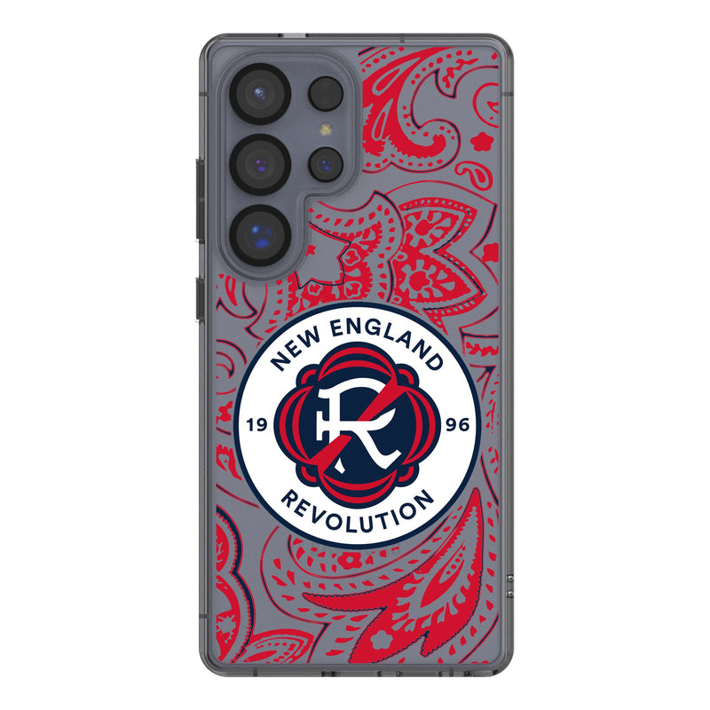 New England Revolution Paisley Galaxy Clear Phone Case for Samsung Galaxy