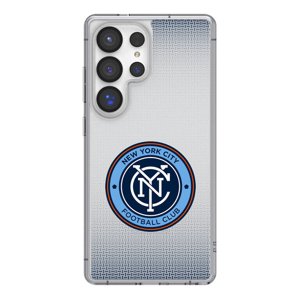 New York City FC Linen Galaxy Clear Phone Case for Samsung Galaxy