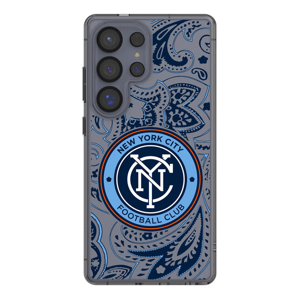 New York City FC Paisley Galaxy Clear Phone Case for Samsung Galaxy