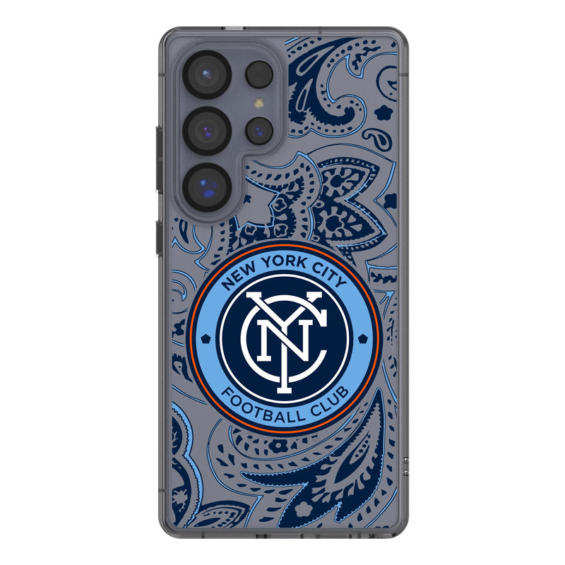 New York City FC Paisley Galaxy Clear Phone Case for Samsung Galaxy