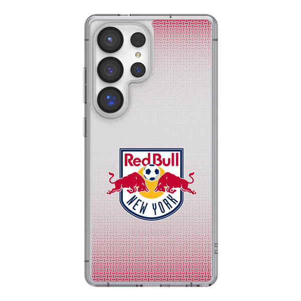 New York Red Bulls Linen Galaxy Clear Phone Case for Samsung Galaxy