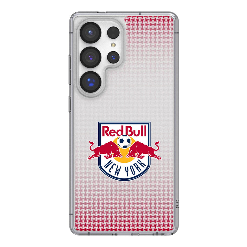 New York Red Bulls Linen Galaxy Clear Phone Case for Samsung Galaxy