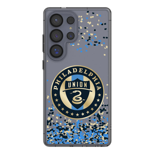 Philadelphia Union Confetti Galaxy Clear Phone Case for Samsung Galaxy