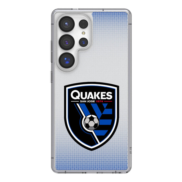 San Jose Earthquakes Linen Galaxy Clear Phone Case for Samsung Galaxy