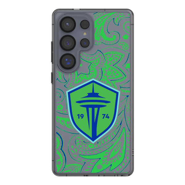 Seattle Sounders FC Paisley Galaxy Clear Phone Case for Samsung Galaxy