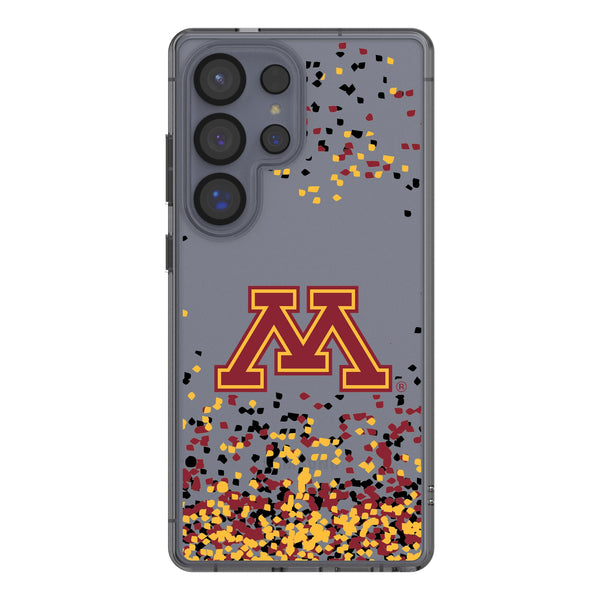 University of Minnesota Golden Gophers Confetti Galaxy Clear Phone Case for Samsung Galaxy
