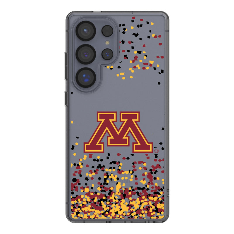 University of Minnesota Golden Gophers Confetti Galaxy Clear Phone Case for Samsung Galaxy