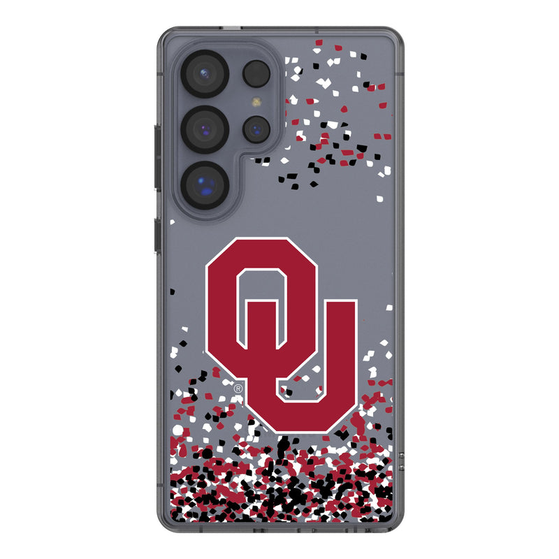 University of Oklahoma Sooners Confetti Galaxy Clear Phone Case for Samsung Galaxy