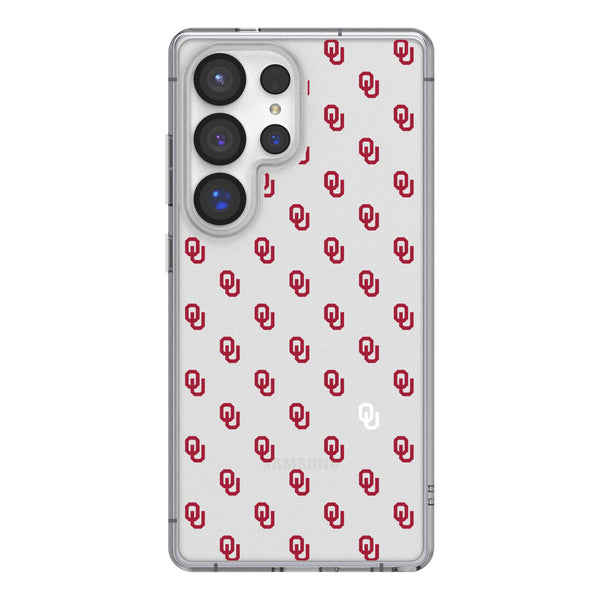 University of Oklahoma Sooners Fashion Pattern Galaxy Clear Phone Case for Samsung Galaxy