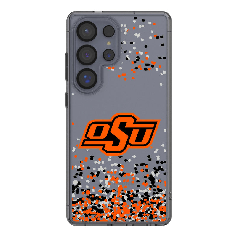 Oklahoma State University Cowboys Confetti Galaxy Clear Phone Case for Samsung Galaxy