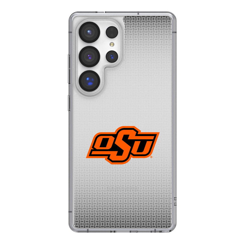 Oklahoma State University Cowboys Linen Galaxy Clear Phone Case for Samsung Galaxy