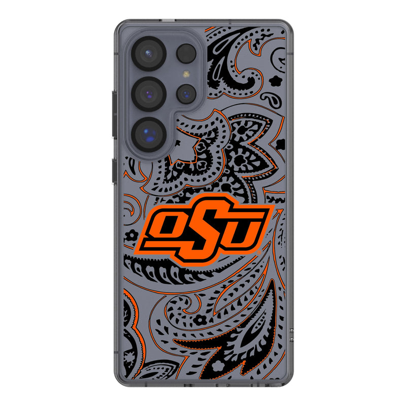 Oklahoma State University Cowboys Paisley Galaxy Clear Phone Case for Samsung Galaxy