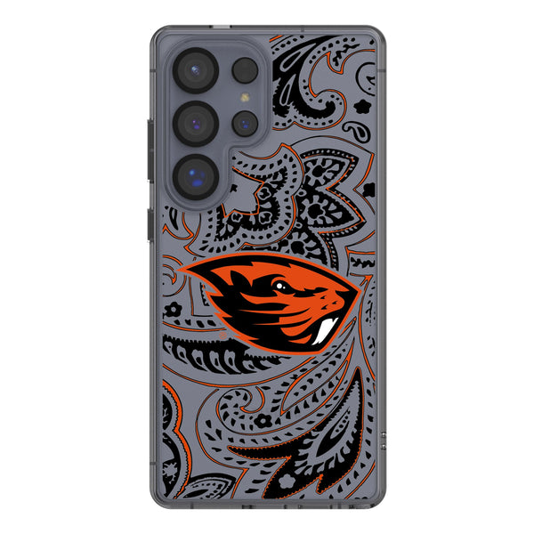 Oregon State University Beavers Paisley Galaxy Clear Phone Case for Samsung Galaxy