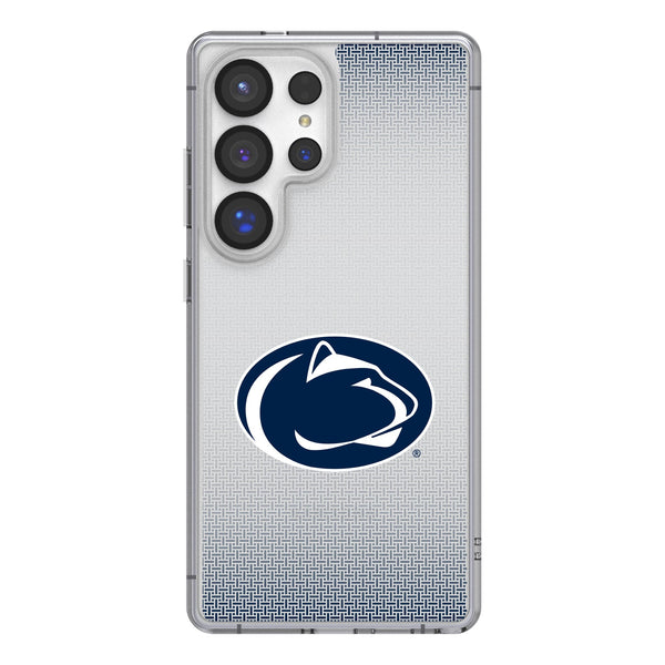 Pennsylvania State University Nittany Lions Linen Galaxy Clear Phone Case for Samsung Galaxy