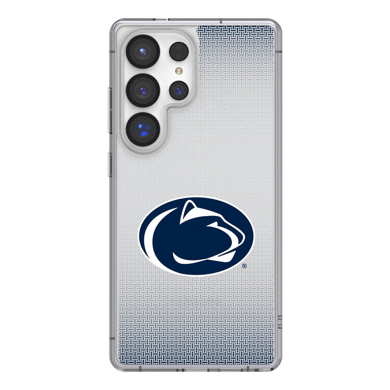 Pennsylvania State University Nittany Lions Linen Galaxy Clear Phone Case for Samsung Galaxy