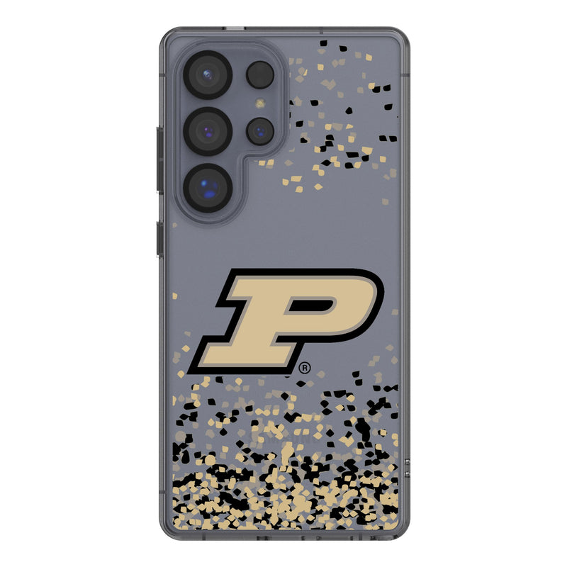 Purdue University Boilermakers Confetti Galaxy Clear Phone Case for Samsung Galaxy