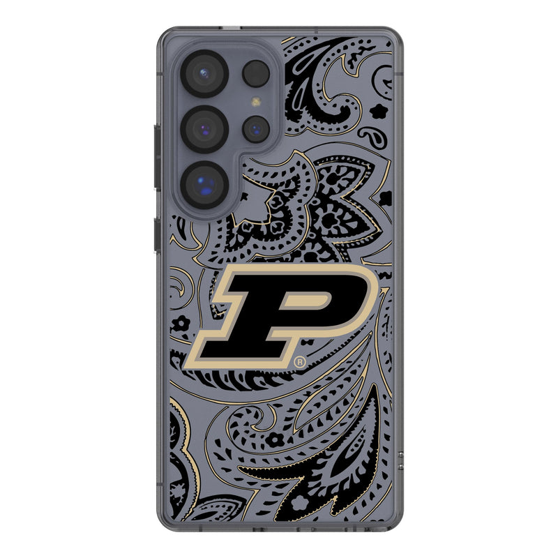 Purdue University Boilermakers Paisley Galaxy Clear Phone Case for Samsung Galaxy