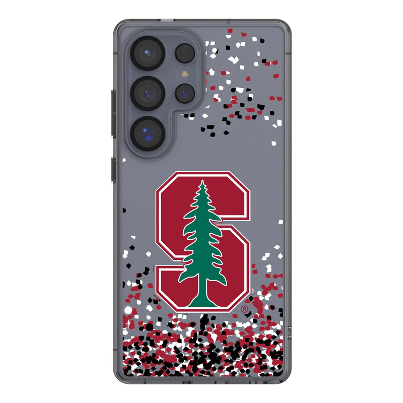Stanford University Cardinal Confetti Galaxy Clear Phone Case for Samsung Galaxy