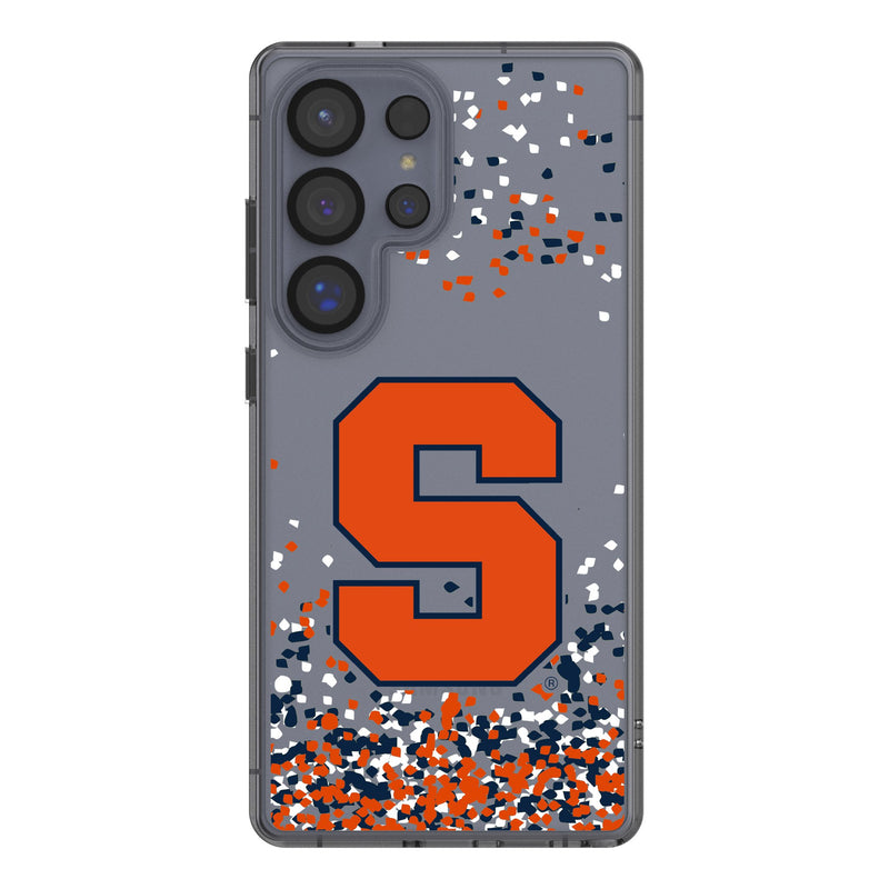 Syracuse University Orange Confetti Galaxy Clear Phone Case for Samsung Galaxy