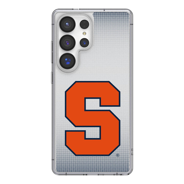 Syracuse University Orange Linen Galaxy Clear Phone Case for Samsung Galaxy