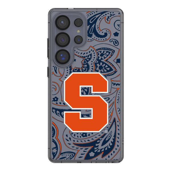 Syracuse University Orange Paisley Galaxy Clear Phone Case for Samsung Galaxy