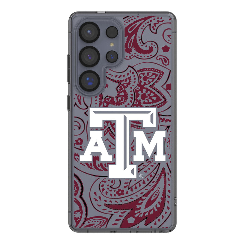 Texas A&M University Aggies Paisley Galaxy Clear Phone Case for Samsung Galaxy