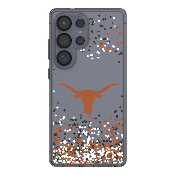University of Texas Longhorns Confetti Galaxy Clear Phone Case for Samsung Galaxy