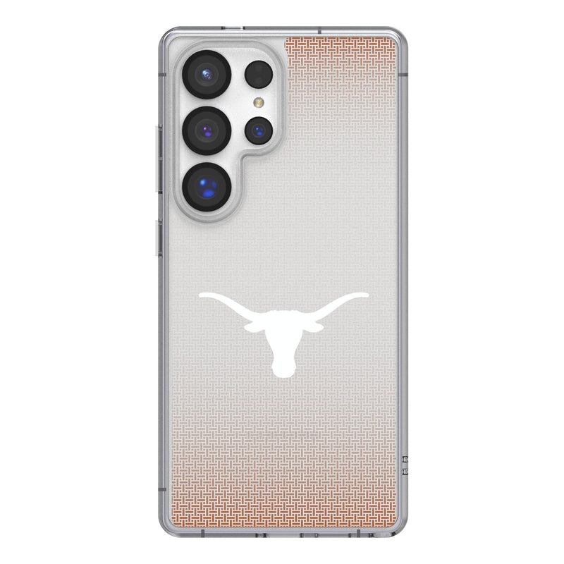 University of Texas Longhorns Linen Galaxy Clear Phone Case for Samsung Galaxy