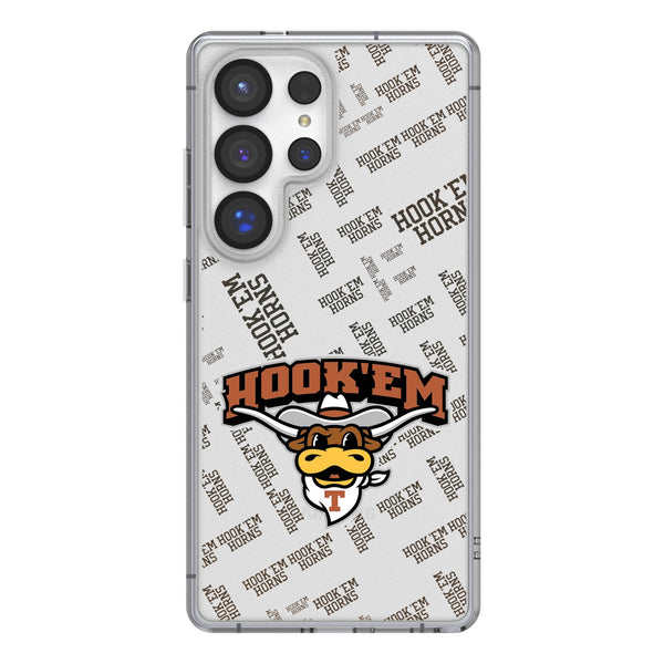 University of Texas Longhorns Quadtile Galaxy Clear Phone Case for Samsung Galaxy