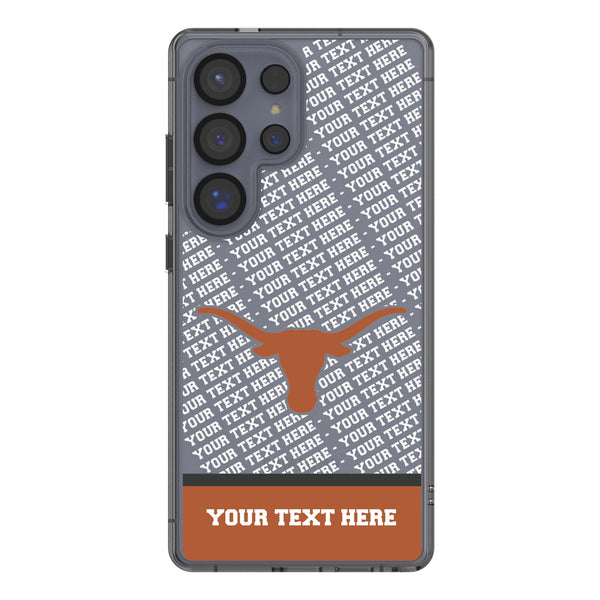 University of Texas Longhorns Personalized EndZone Plus Galaxy Clear Phone Case for Samsung Galaxy