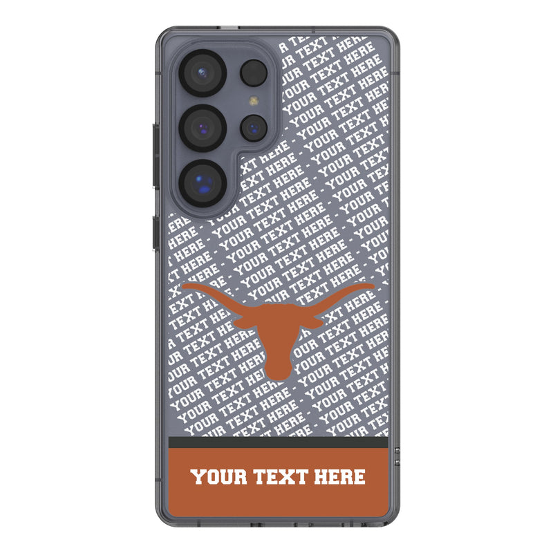 University of Texas Longhorns Personalized EndZone Plus Galaxy Clear Phone Case for Samsung Galaxy