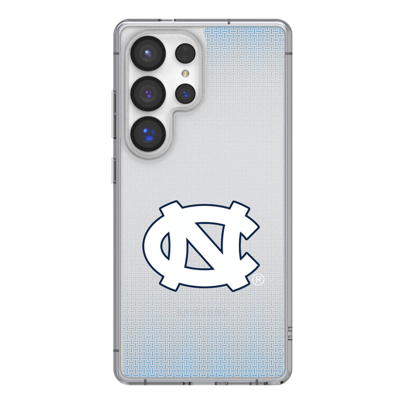 University of North Carolina Tar Heels Linen Galaxy Clear Phone Case for Samsung Galaxy