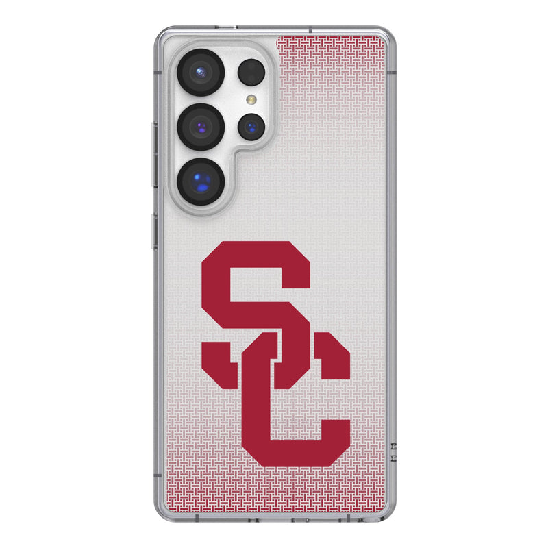 University of Southern California Trojans Linen Galaxy Clear Phone Case for Samsung Galaxy