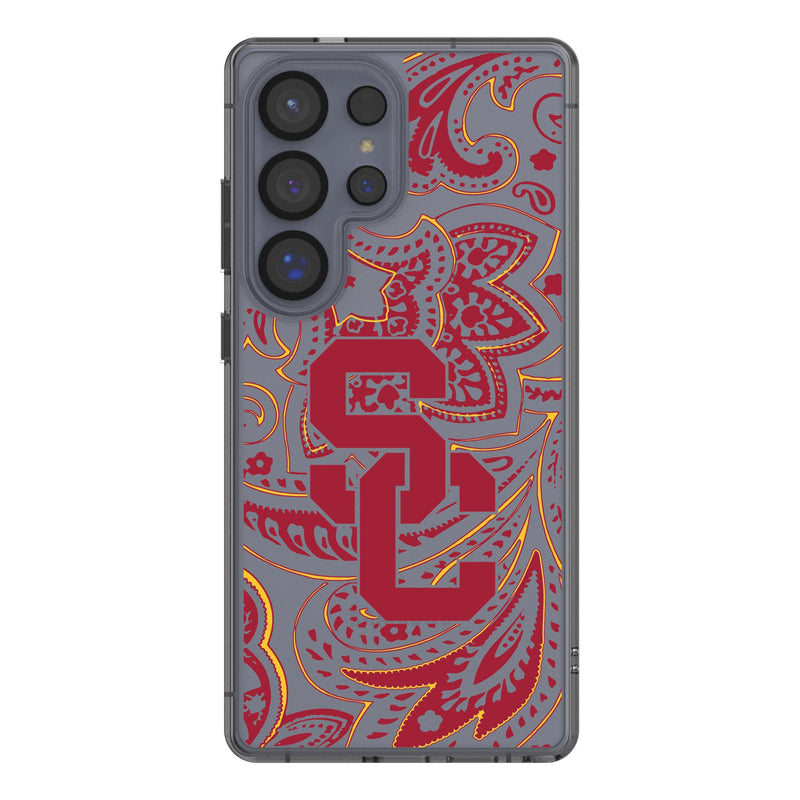 University of Southern California Trojans Paisley Galaxy Clear Phone Case for Samsung Galaxy