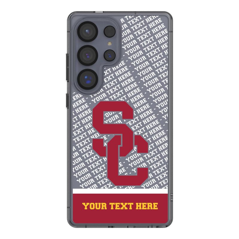 University of Southern California Trojans Personalized EndZone Plus Galaxy Clear Phone Case for Samsung Galaxy