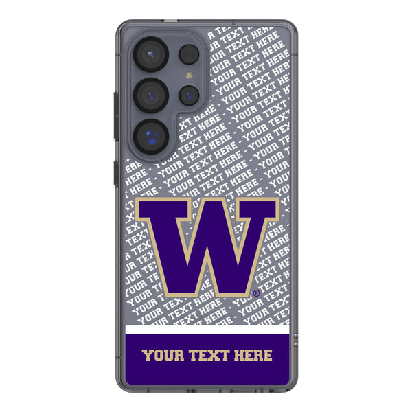 University of Washington Huskies Personalized EndZone Plus Galaxy Clear Phone Case for Samsung Galaxy