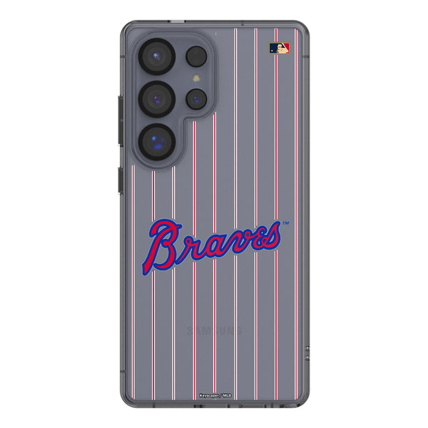 Atlanta Braves Home 2012 - Cooperstown Collection Pinstripe Galaxy Clear Phone Case for Samsung Galaxy