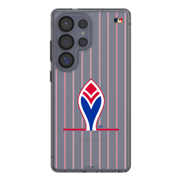 Atlanta Braves 1972-1975 - Cooperstown Collection Pinstripe Galaxy Clear Phone Case for Samsung Galaxy