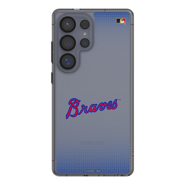 Atlanta Braves Home 2012 - Cooperstown Collection Linen Galaxy Clear Phone Case for Samsung Galaxy