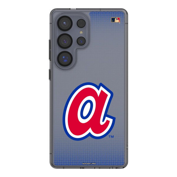 Atlanta Braves 1972-1980 - Cooperstown Collection Linen Galaxy Clear Phone Case for Samsung Galaxy