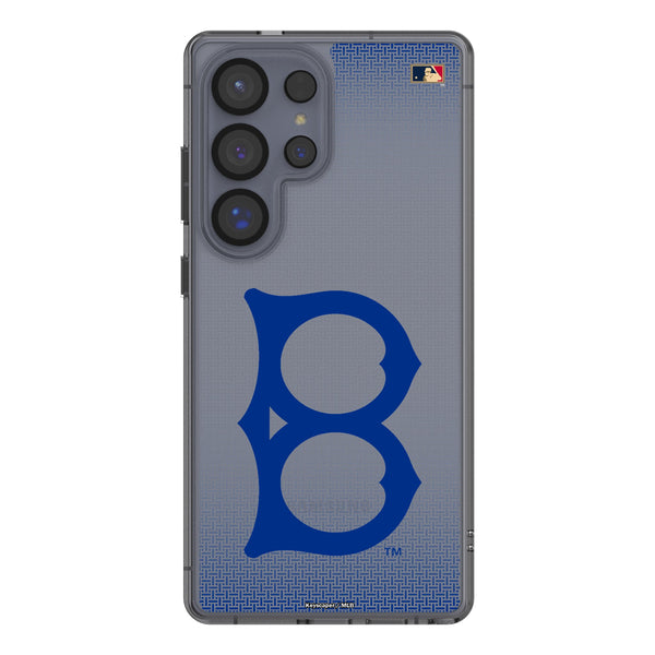 Brooklyn Dodgers 1949-1957 - Cooperstown Collection Linen Galaxy Clear Phone Case for Samsung Galaxy