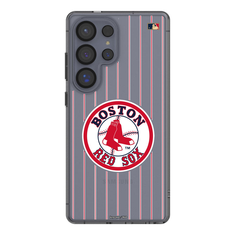 Boston Red Sox 1976-2008 - Cooperstown Collection Pinstripe Galaxy Clear Phone Case for Samsung Galaxy