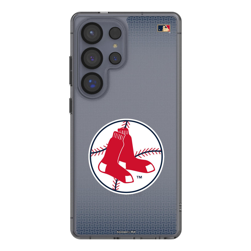 Boston Red Sox 1970-1975 - Cooperstown Collection Linen Galaxy Clear Phone Case for Samsung Galaxy