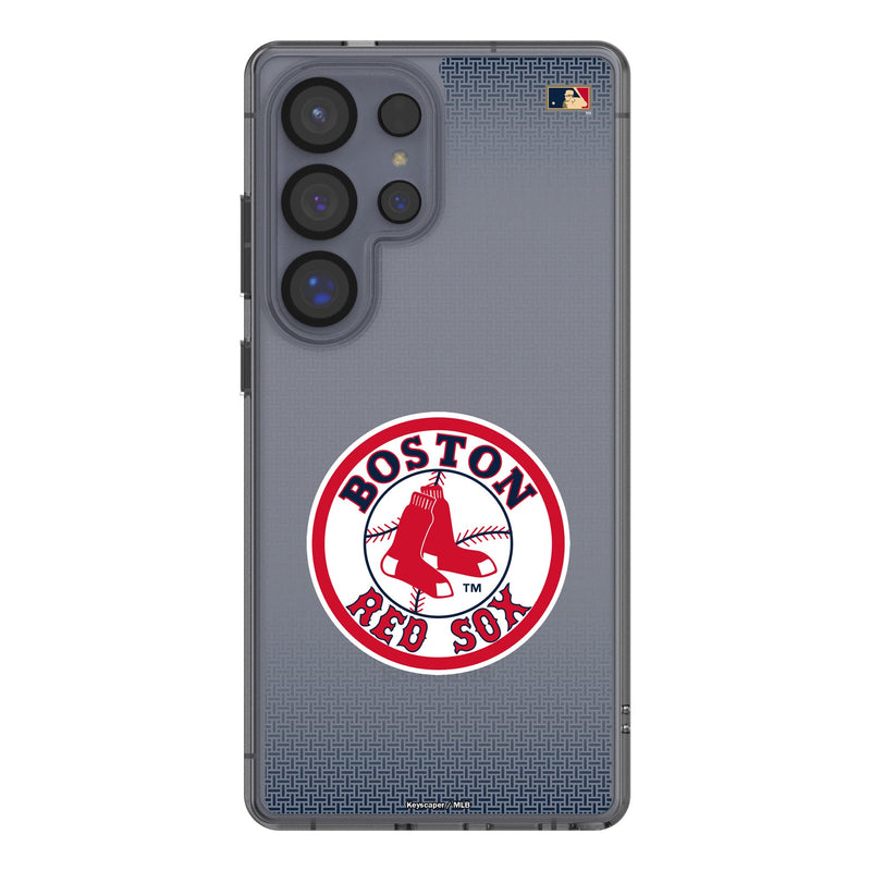 Boston Red Sox 1976-2008 - Cooperstown Collection Linen Galaxy Clear Phone Case for Samsung Galaxy