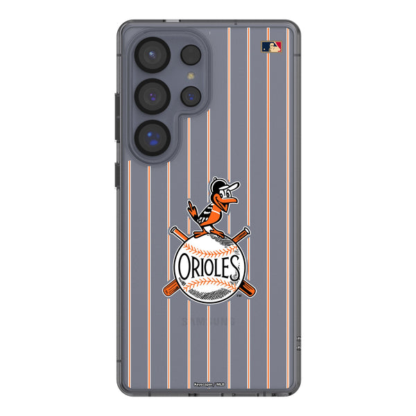 Baltimore Orioles 1954-1963 - Cooperstown Collection Pinstripe Galaxy Clear Phone Case for Samsung Galaxy