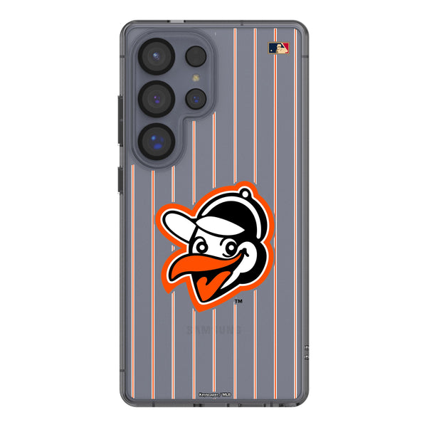 Baltimore Orioles 1955 - Cooperstown Collection Pinstripe Galaxy Clear Phone Case for Samsung Galaxy