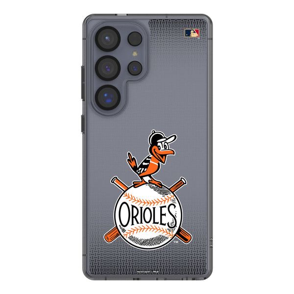 Baltimore Orioles 1954-1963 - Cooperstown Collection Linen Galaxy Clear Phone Case for Samsung Galaxy