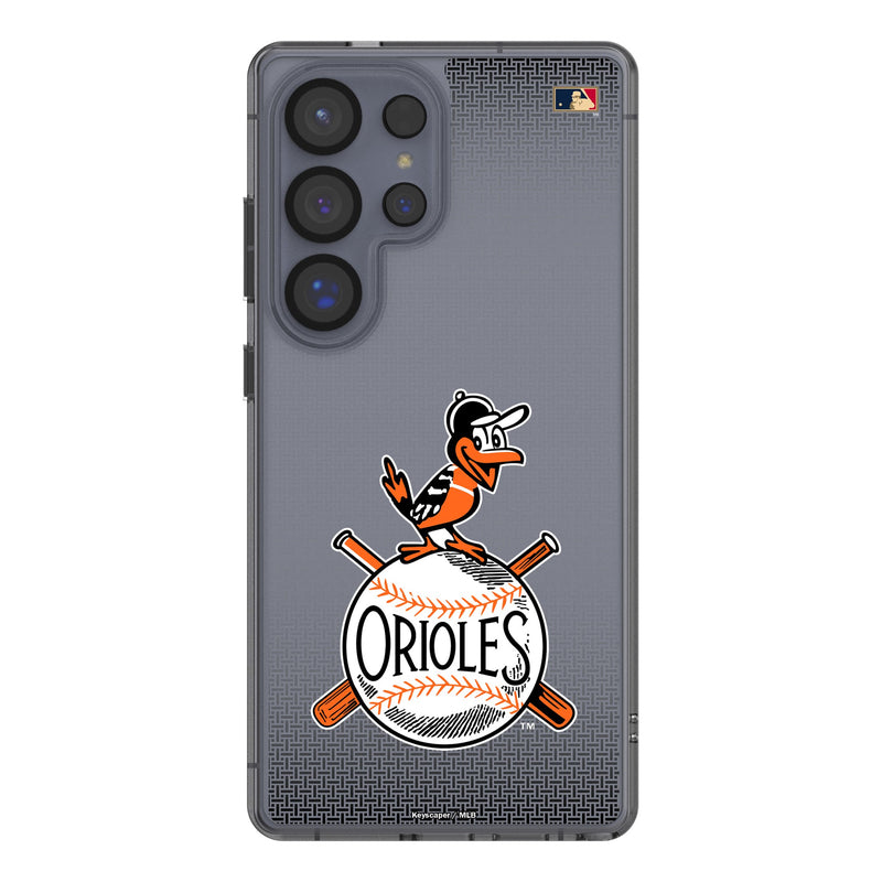 Baltimore Orioles 1954-1963 - Cooperstown Collection Linen Galaxy Clear Phone Case for Samsung Galaxy